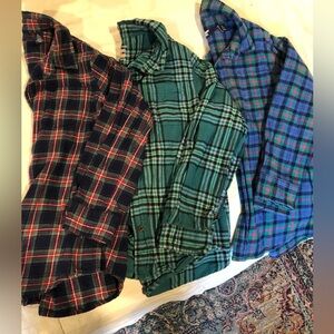 Boys Lands End Flannel Shirts